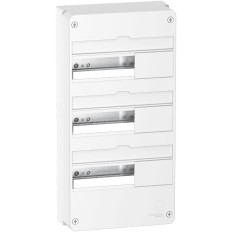 Coffret 3 rangées - 13 modules - Saillie - Blanc - Resi9