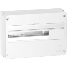 Coffret 1 rangée - 18 modules - Saillie - Blanc - Resi9