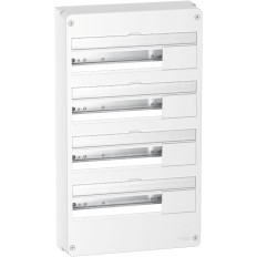 Coffret 4 rangées - 18 modules - Saillie - Blanc - Resi9