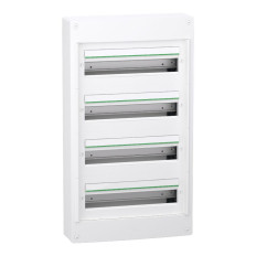 Coffret 4 rangées - 18 modules - Saillie - Sans porte - PrismaSeT XS