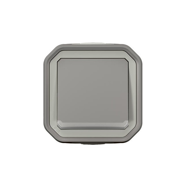 Poussoir lumineux complet Gris Plexo