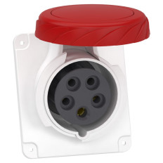 Socle de prise industrielle - Droite - 3P + N + T - 32 A - 380-415 VCA - Mureva