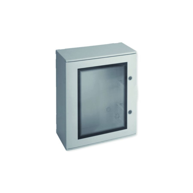 Coffret polyester étanche - 3 rangées - 18 modules - Porte hublot - Pedro 03