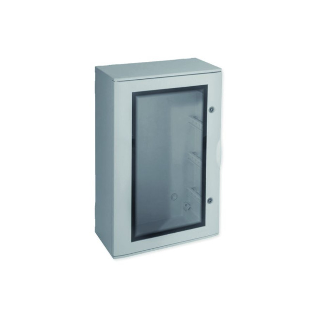 Coffret polyester étanche - 4 rangées - 18 modules - Porte hublot - Pedro 04