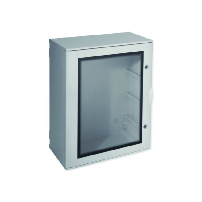Coffret polyester étanche - 4 rangées - 24 modules - Porte hublot - Pedro 05