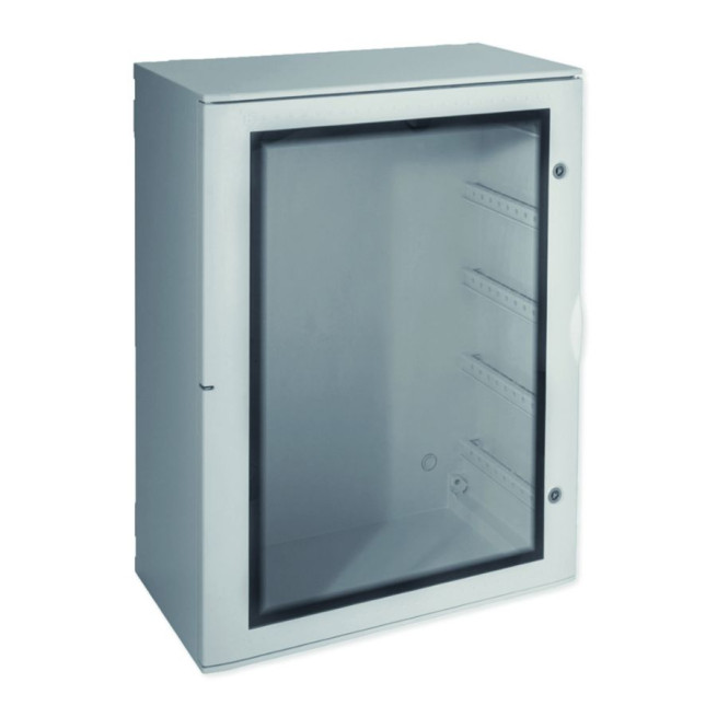 Coffret polyester étanche - 5 rangées - 38 modules - Porte hublot - Pedro 07