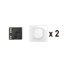 Va-et-vient avec micromodule et commandes self-e sans fils / sans pile - Blanc - Prêt-à-poser connectable Céliane