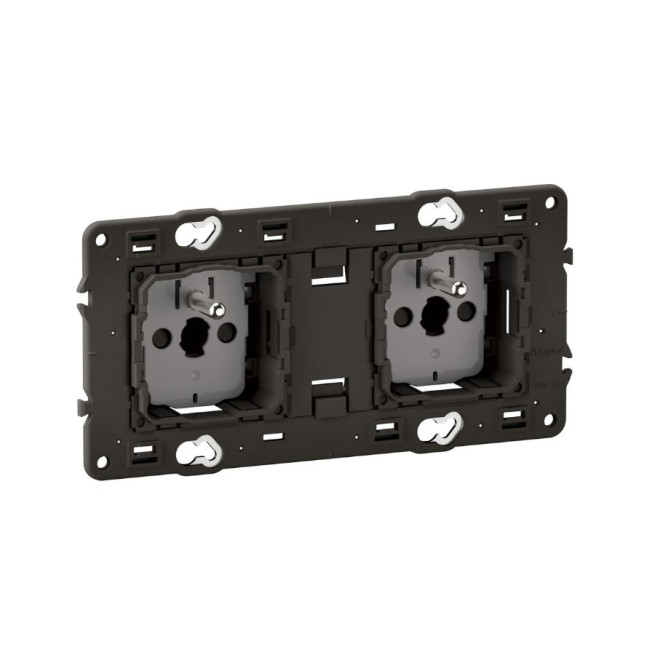 Double prises 2x 2P + T précâblée - Connexion à bornes automatiques - Céliane