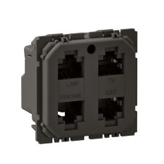 Prise quadruple RJ45 - Cat.6 STP - Céliane