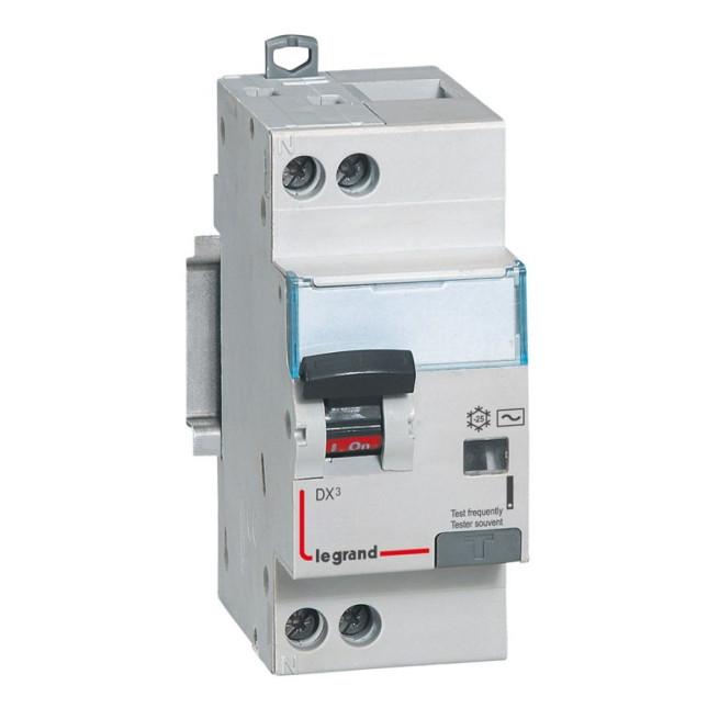 Dijoncteur différentiel - U + N - 25 A - 300 mA - Courbe C - Type AC - Connexion vis - DNX³ 4500