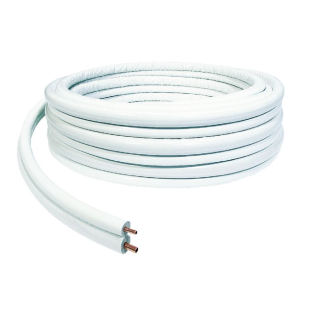 Couronne cuivre 08 mm - 1/4-1/2 - Pré-isolé - Bi-tube - 25 m