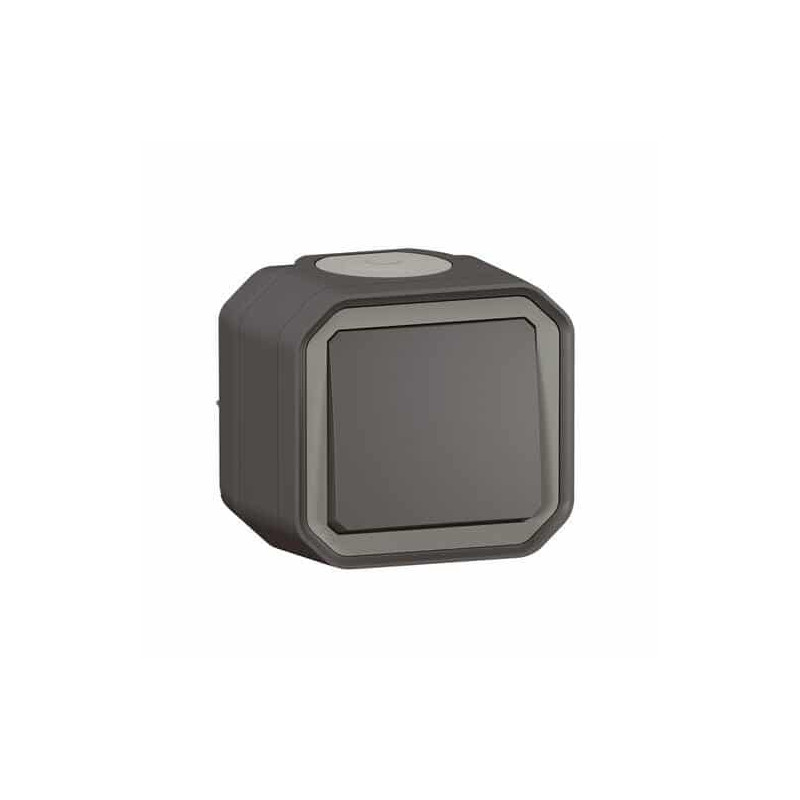 Interrupteur va-et-vient Anthracite Plexo