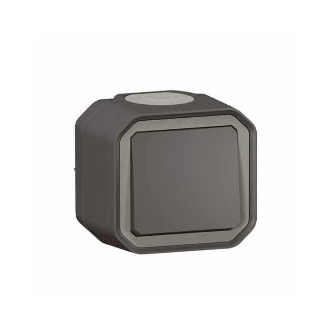 Interrupteur va-et-vient Anthracite Plexo