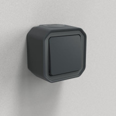 Interrupteur va-et-vient Anthracite Plexo