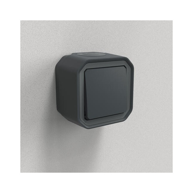 Interrupteur va-et-vient Anthracite Plexo