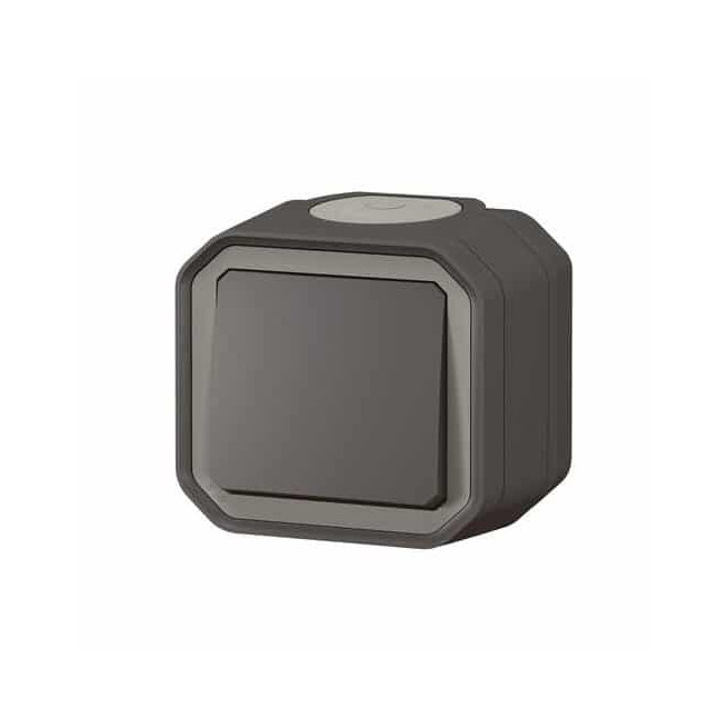 Interrupteur va-et-vient Anthracite Plexo