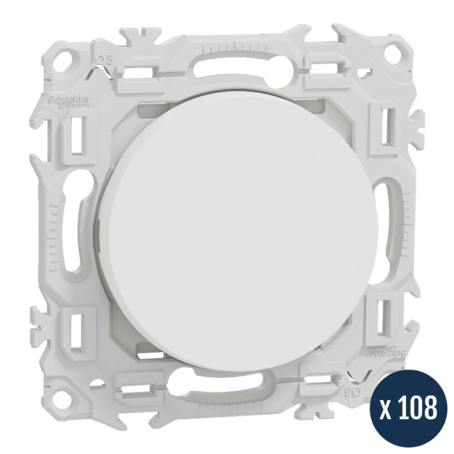 Lot de 108 va-et-vient ou poussoir - 10 AX - Blanc craie - Odace 2025