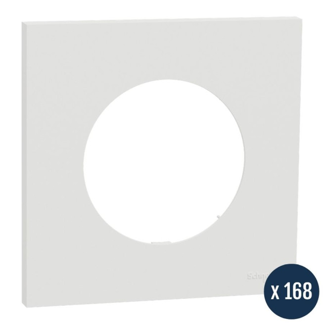 Lot de 168 plaques de finition 1 poste - Blanc craie - Odace 2025