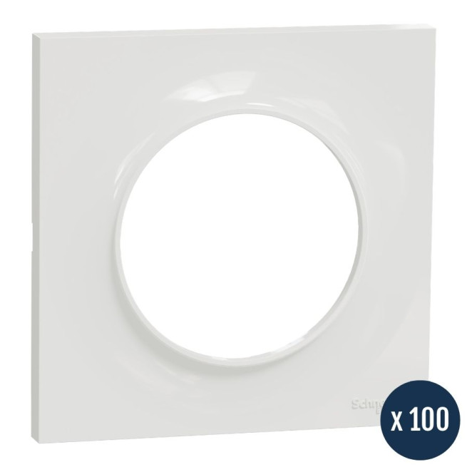 Lot de 100 plaques 1 poste - Blanc - Odace Styl 2011