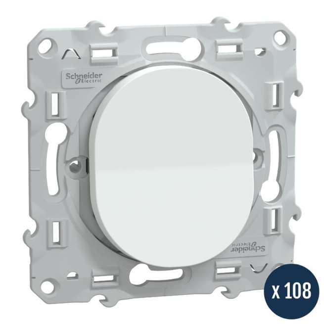 Lot de 108 va-et-vient - 10 AX - Blanc - Ovalis