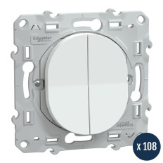 Lot de 108 double va-et-vient - 10 AX - Blanc - Ovalis