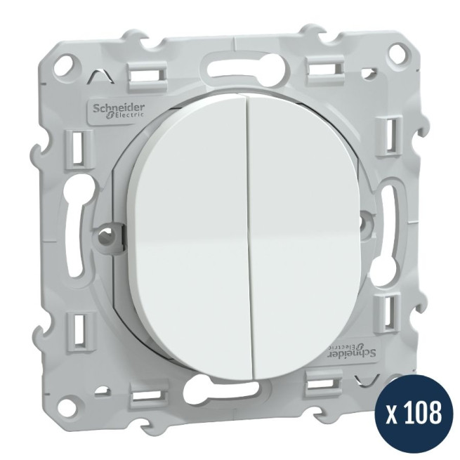 Lot de 108 double va-et-vient - 10 AX - Blanc - Ovalis