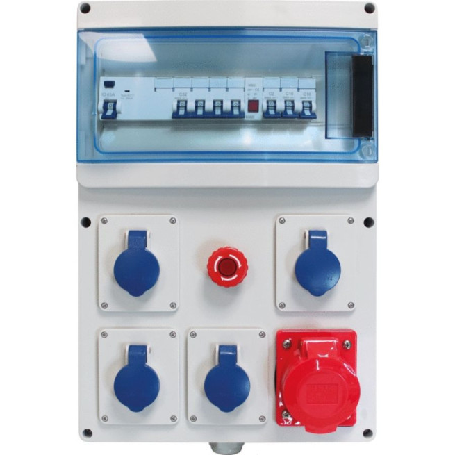 Coffret de chantier Bizline 701149 4 prises 16A + prise triphasée 32A | BonjourElec