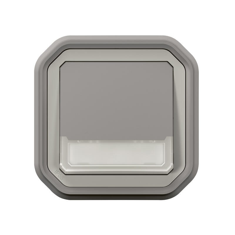 Poussoir NO-NF lumineux porte-étiquette Plexo
