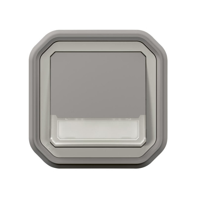 Poussoir NO-NF lumineux porte-étiquette Plexo