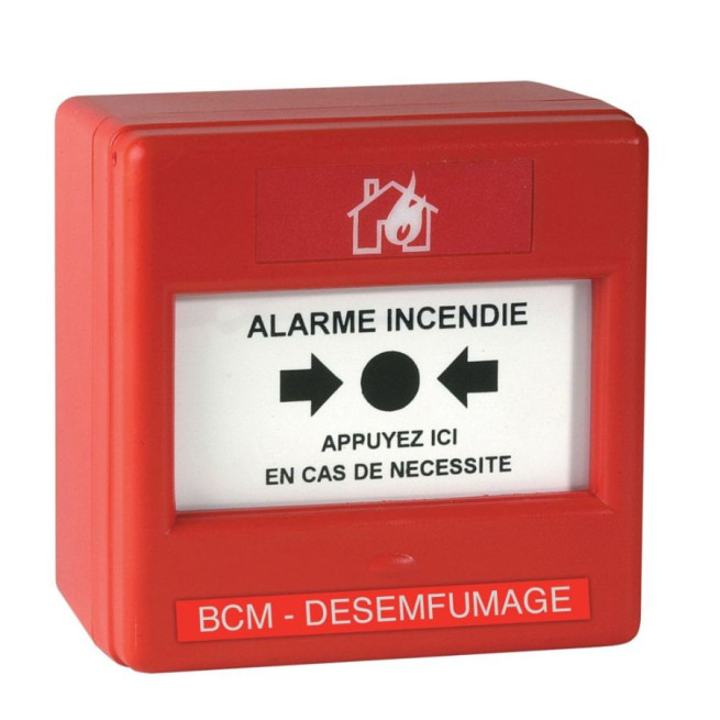 Boîtier de commande manuelle pour système de désenfumage ou compartimentage