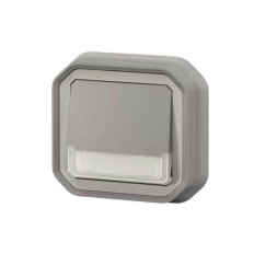 Poussoir NO-NF lumineux porte-étiquette Plexo