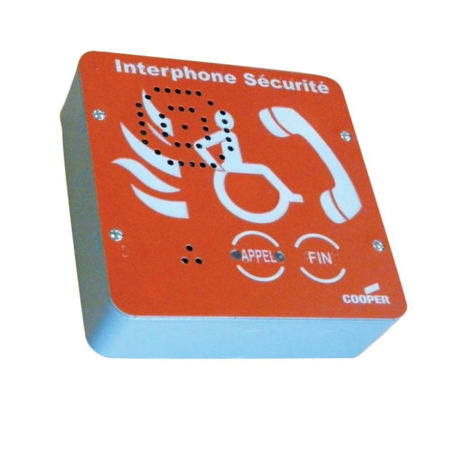 Interphone pour espace d'attente sécurisé pour PMR - Couleur rouge - Vocall 5