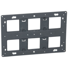 Support 2x3 postes ou 2x6 à 8 modules - À vis - Mosaic / Céliane / Soliroc