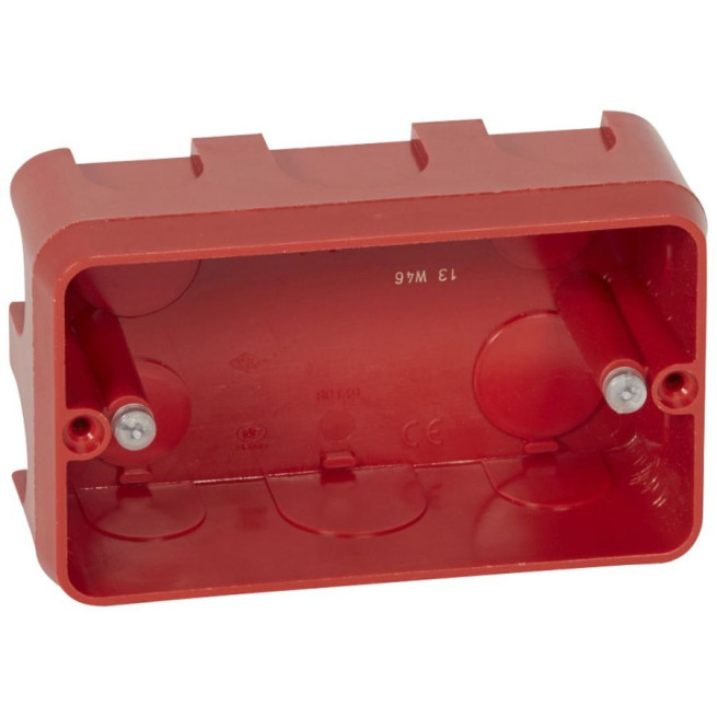 Boîte d'encastrement - 3 modules - Profondeur 40 mm - Batibox maçonnerie
