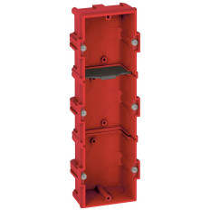 Boîte d'encastrement - 3 postes - Profondeur 40 mm - Batibox maçonnerie