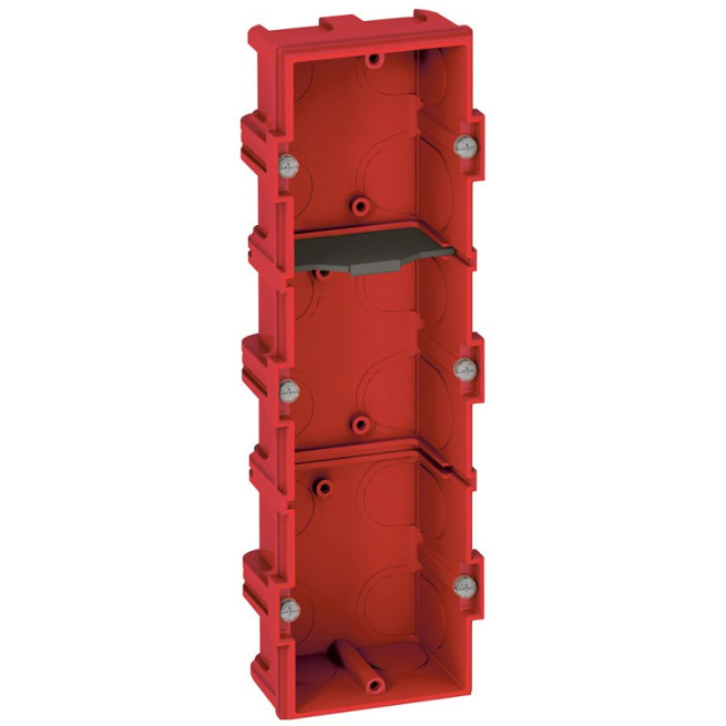 Boîte d'encastrement - 3 postes - Profondeur 40 mm - Batibox maçonnerie
