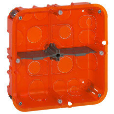Boîte d'encastrement - 2x2 postes - Ø 67 mm - Profondeur 50 mm - Multimatériaux Batibox