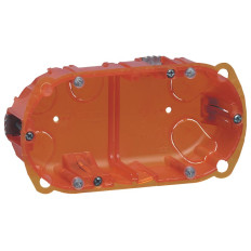 Boîte d'encastrement - 2 postes - Ø 67 mm - Profondeur 40 mm - Multimatériaux Batibox