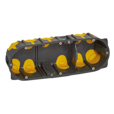 Boîte d'encastrement étanche à l'air - 3 postes - Ø 67 mm - Profondeur 50 mm - Eco Batibox
