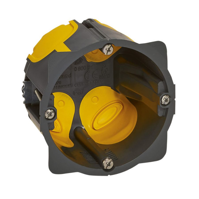 Boîte d'encastrement étanche à l'air - 1 poste - Ø 67 mm - Profondeur 50 mm - Eco Batibox