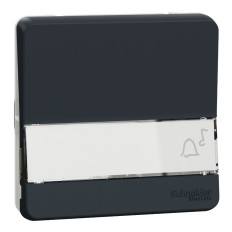 Bouton poussoir porte étiquette - Composable - IP55 - IK08 - Blanc - Mureva Styl