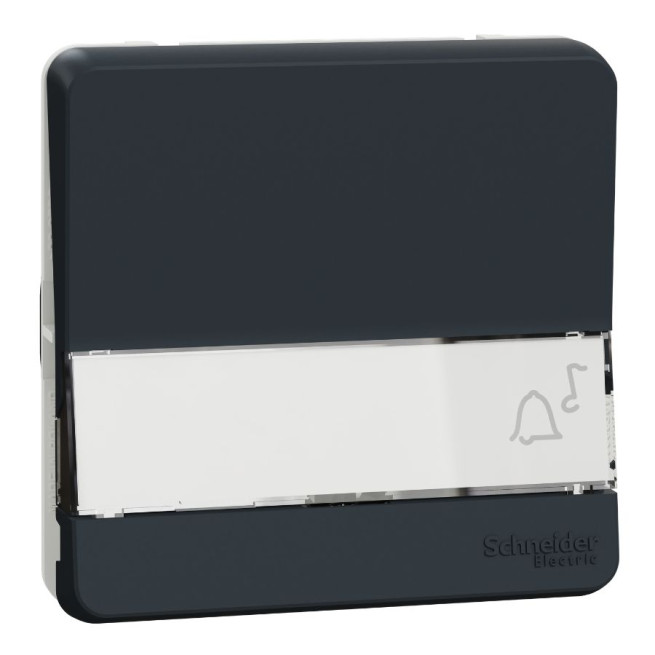 Bouton poussoir porte étiquette - Composable - IP55 - IK08 - Blanc - Mureva Styl