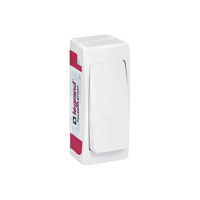 Poussoir étroit Blanc Appareillage Saillie