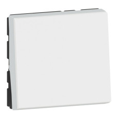 Poussoir ou poussoir inverseur - 2 modules - 6 A - Mosaic Easy-Led