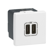 Chargeur doubleUSB A - 15 W - 2 modules - Mosaic