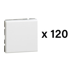 Lot de 120 interrupteurs ou va-et-vient - 2 modules - 10 AX - Blanc - Mosaic Easy-Led