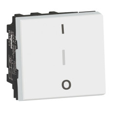 Interrupteur bipolaire - 2 modules - 10 AX - Blanc - Mosaic