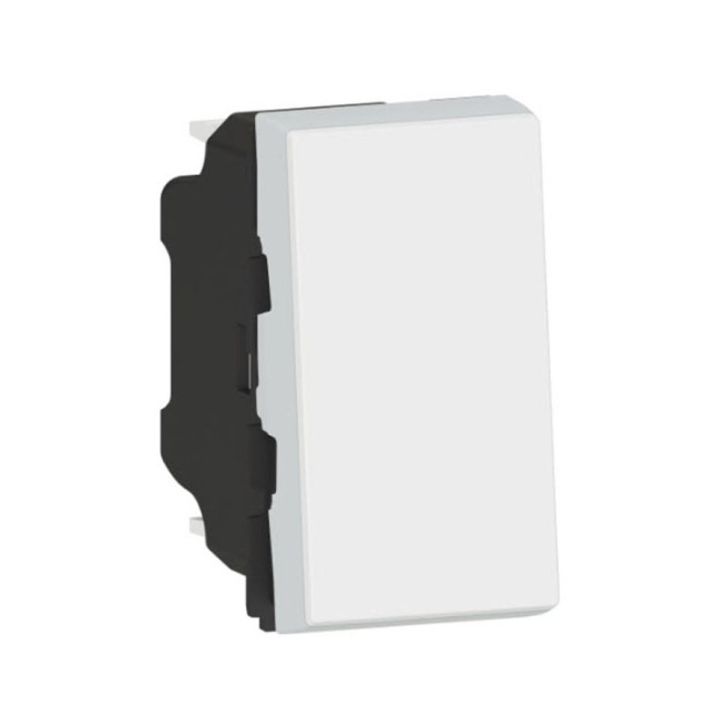 Poussoir témoin - 1 module - 6 A - Blanc - Mosaic