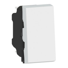 Poussoir inverseur témoin - 1 module - 6 A - Blanc - Mosaic