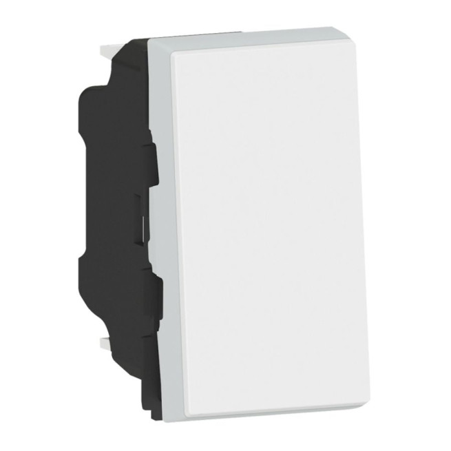 Poussoir inverseur témoin - 1 module - 6 A - Blanc - Mosaic